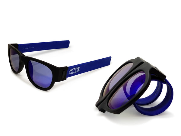 Active Sunglasses - Blue - Deep Blue Mirror