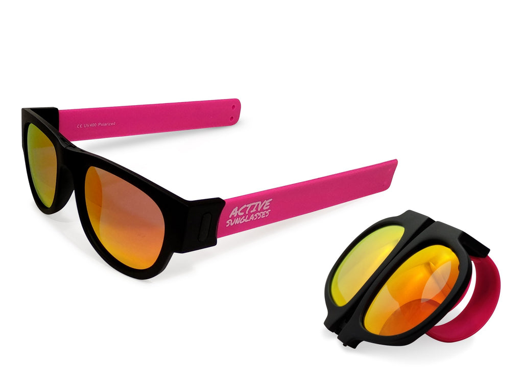 Active Sunglasses - Pink - Fire Iridium Mirror